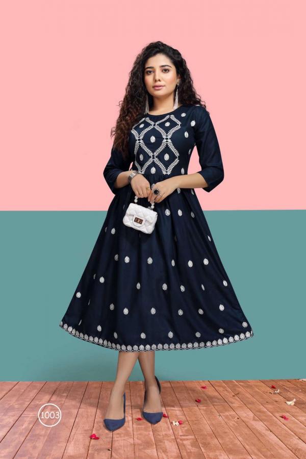 Kashmir Fancy Rayon Flair Kurti 